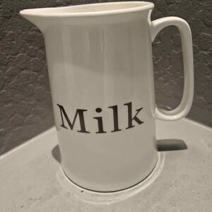 Ceramic White Milk Pitcher Grace's Teaware 7"